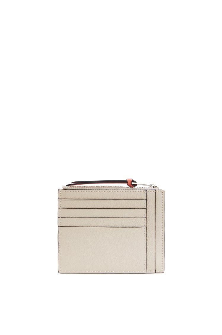 Large coin cardholder in soft grained calfskin