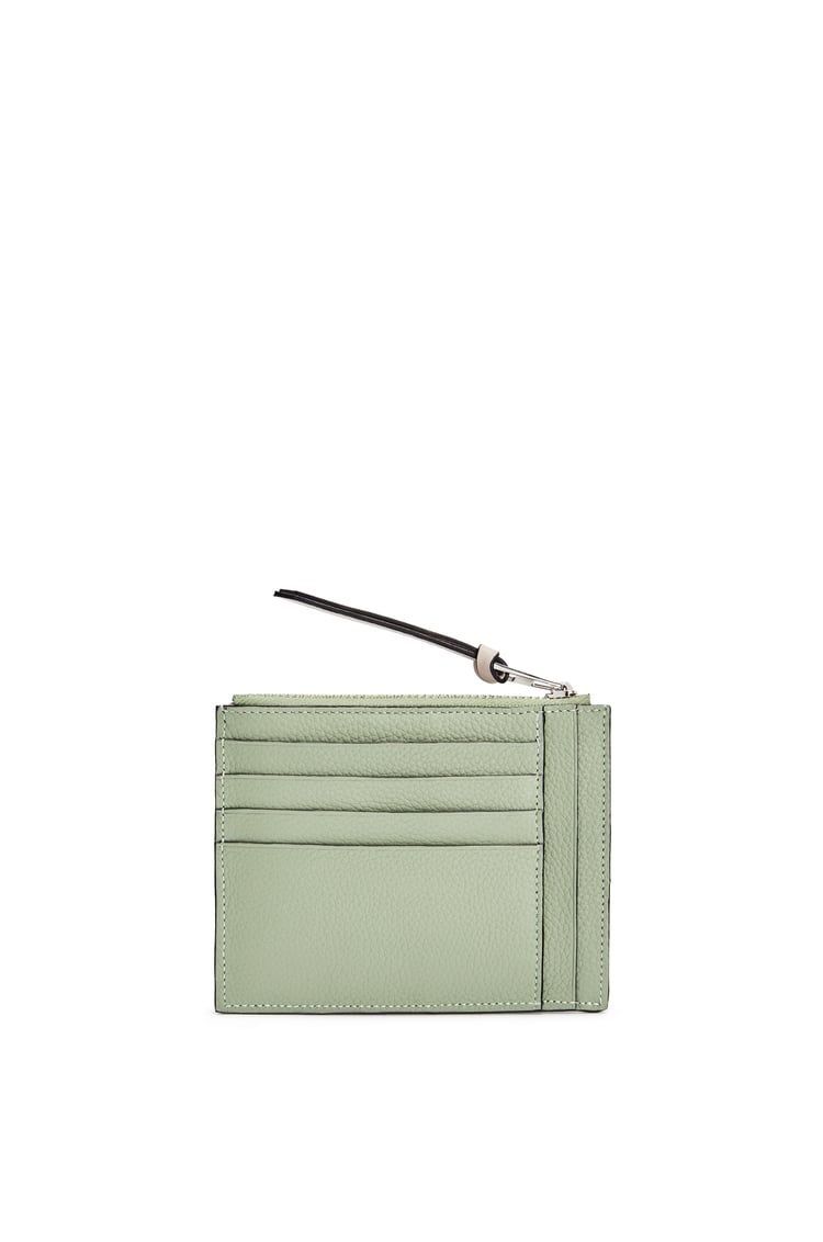 Large coin cardholder in soft grained calfskin