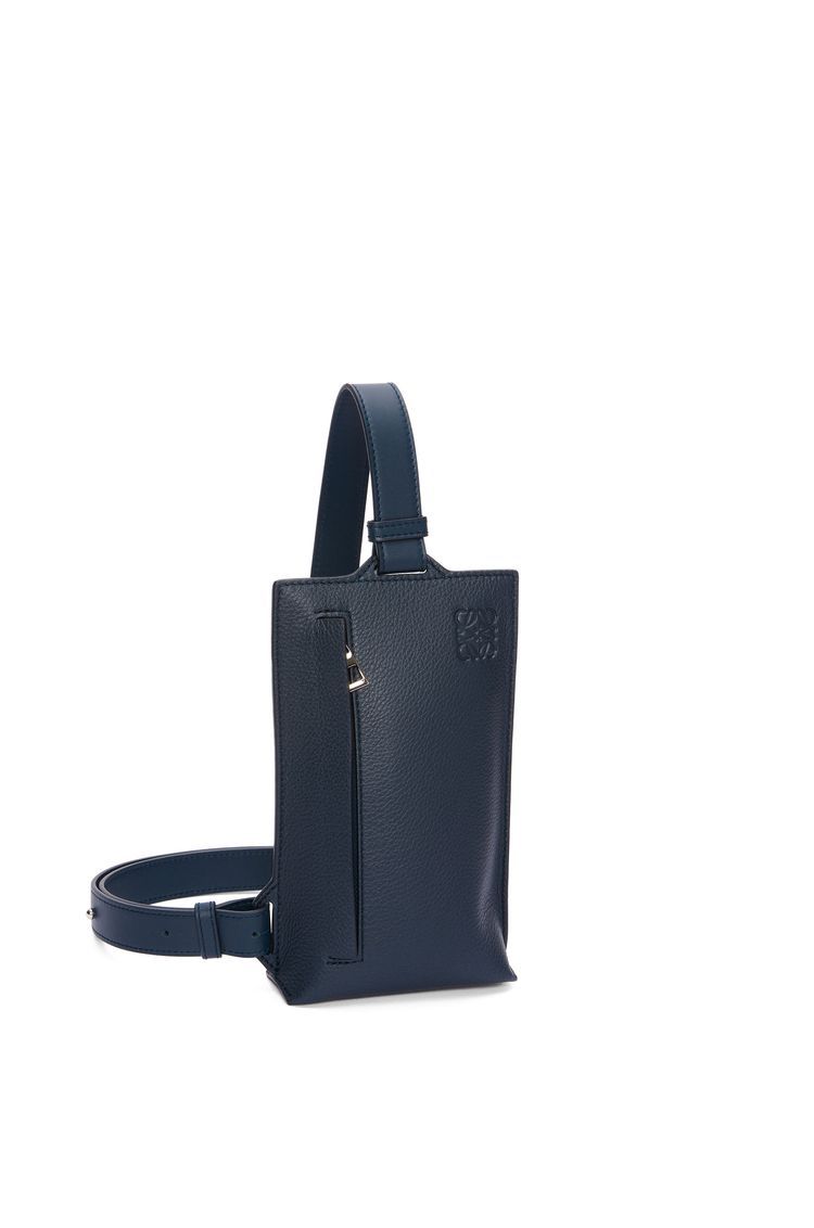 Vertical T Pocket in soft grained calfskin