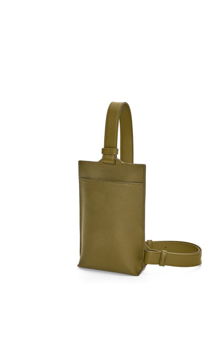 Vertical T Pocket in soft grained calfskin