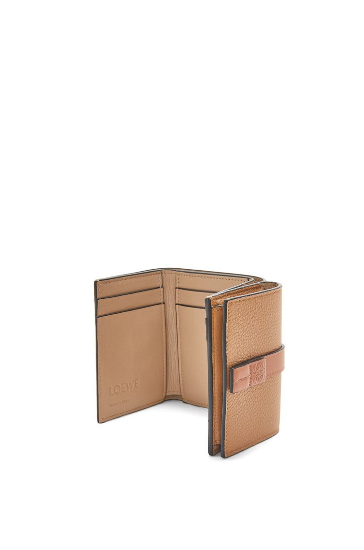 Trifold wallet in soft grained calfskin