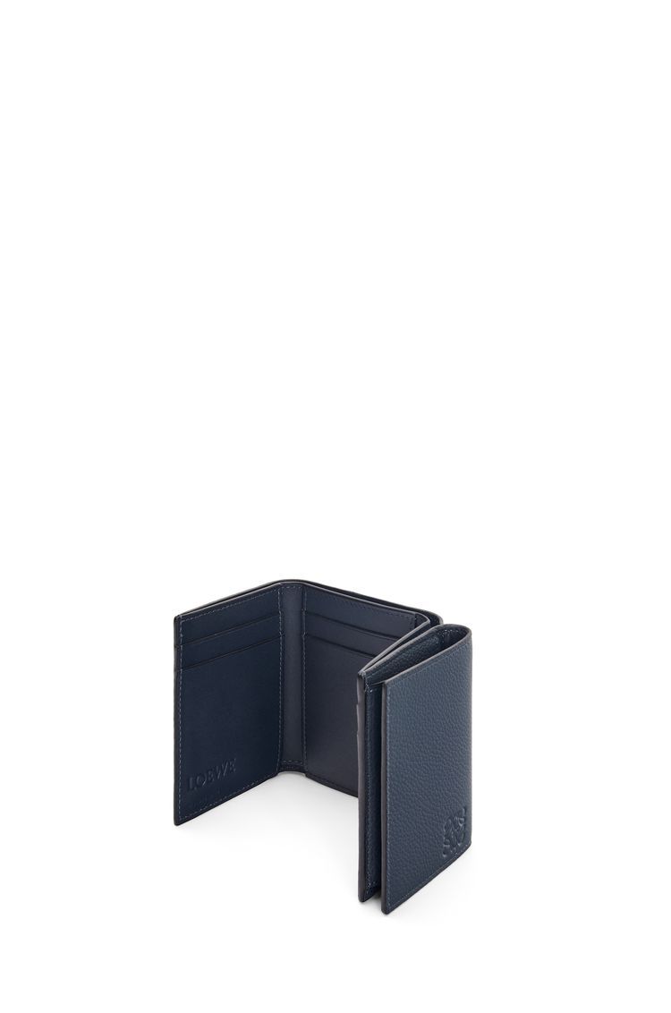 Trifold wallet in soft grained calfskin