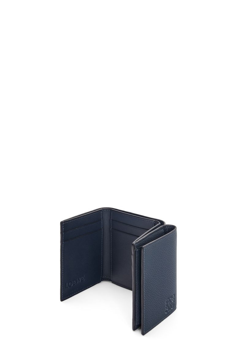 Trifold wallet in soft grained calfskin