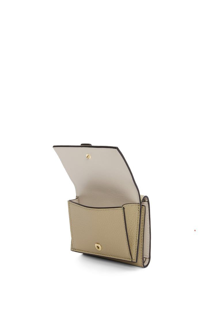 Trifold wallet in soft grained calfskin