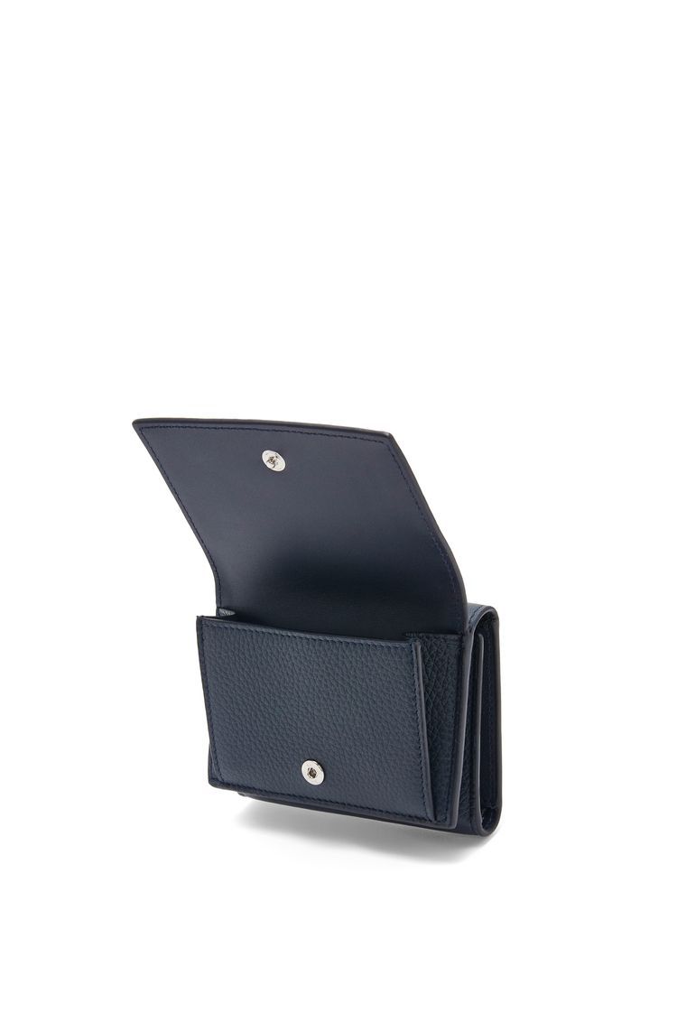 Trifold wallet in soft grained calfskin