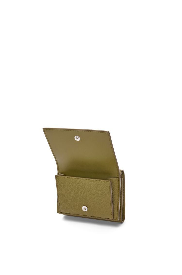 Trifold wallet in soft grained calfskin