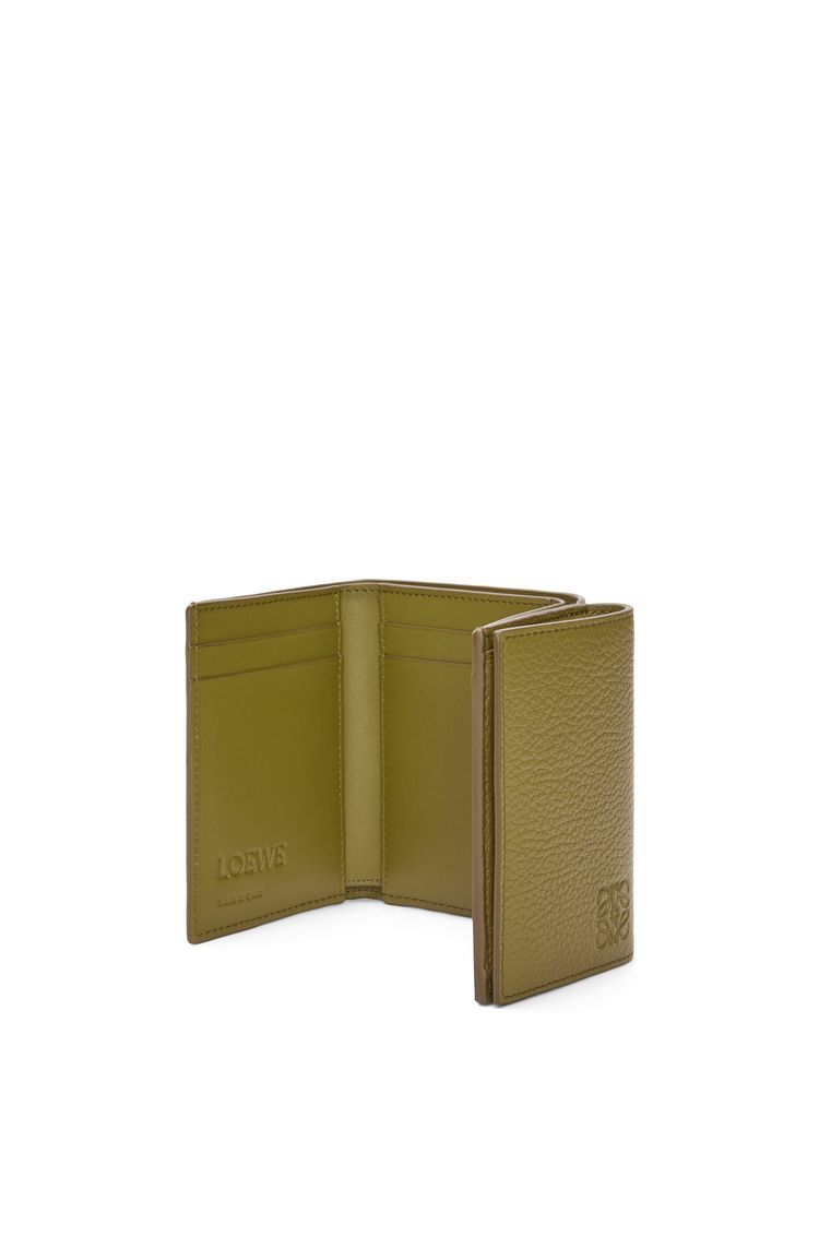 Trifold wallet in soft grained calfskin
