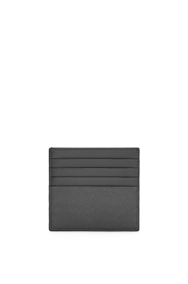 Open plain cardholder in soft grained calfskin