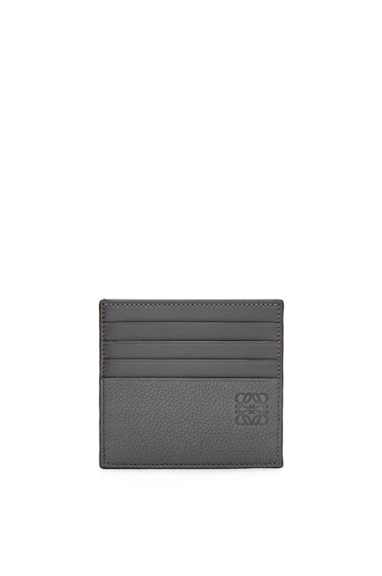 Open plain cardholder in soft grained calfskin