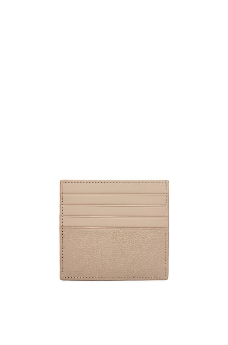 Open plain cardholder in soft grained calfskin