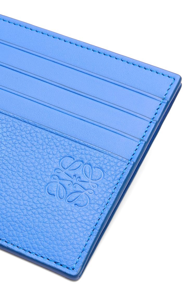 Open plain cardholder in soft grained calfskin