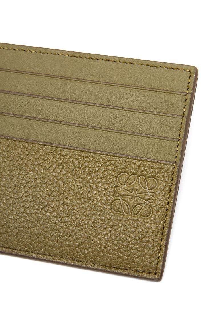 Open cardholder in soft grained calfskin