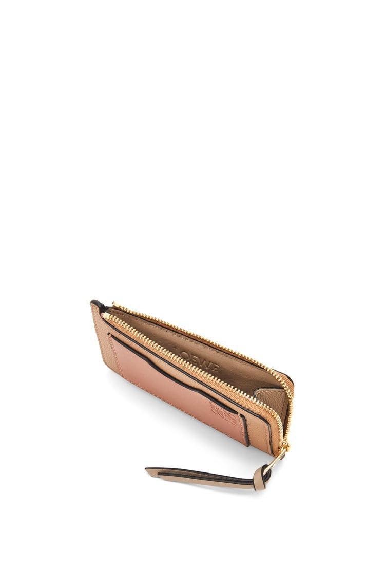 Coin cardholder in soft grained calfskin