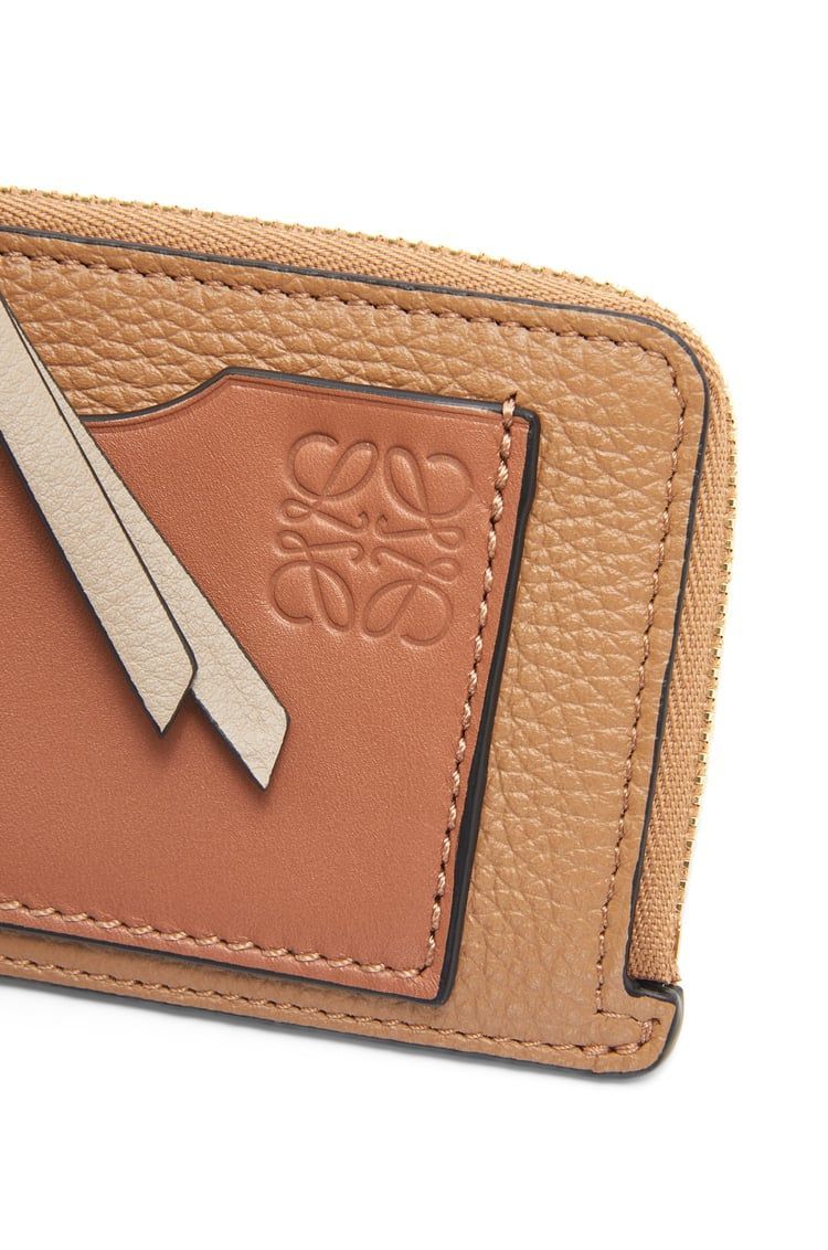 Coin cardholder in soft grained calfskin
