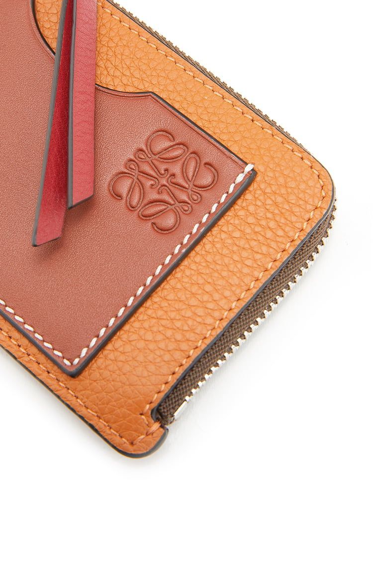 Coin cardholder in soft grained calfskin