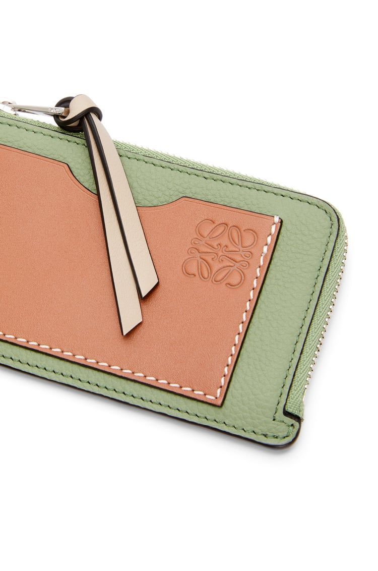Coin cardholder in soft grained calfskin