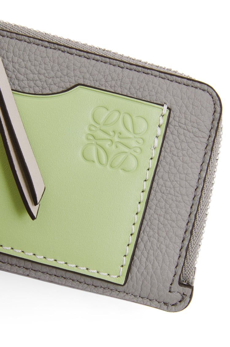 Coin cardholder in soft grained calfskin