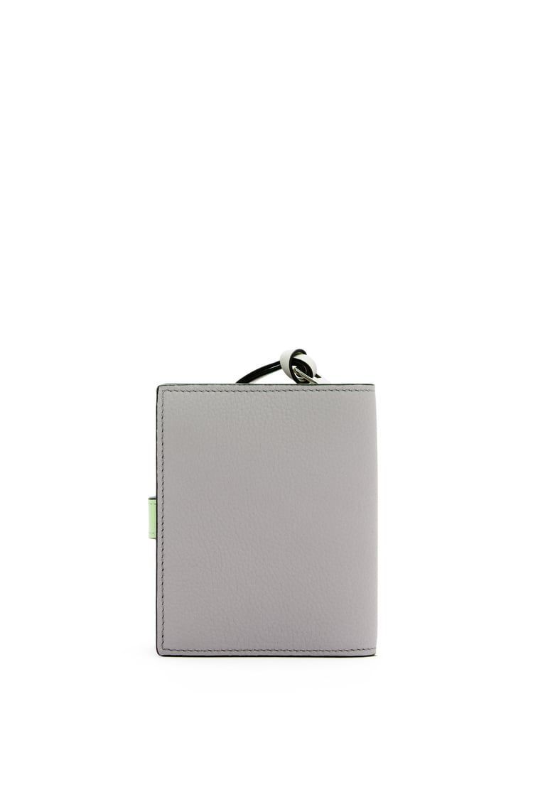 Compact zip wallet in soft grained calfskin