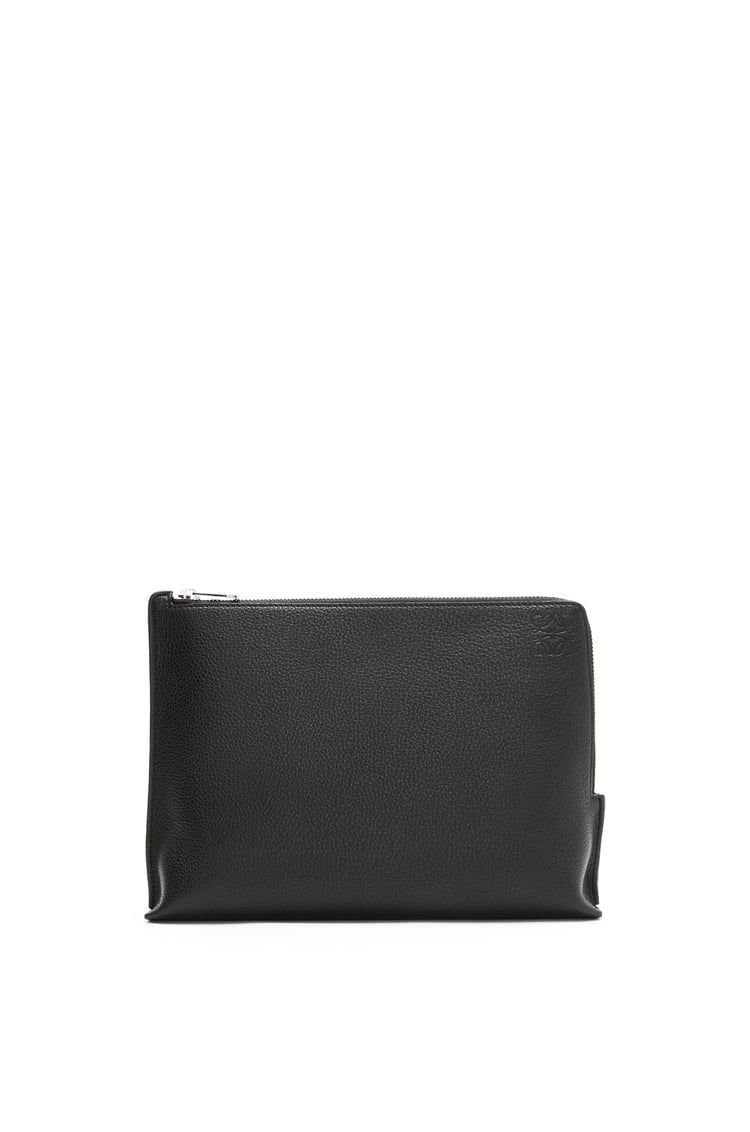L Zip Pouch in soft grained calfskin