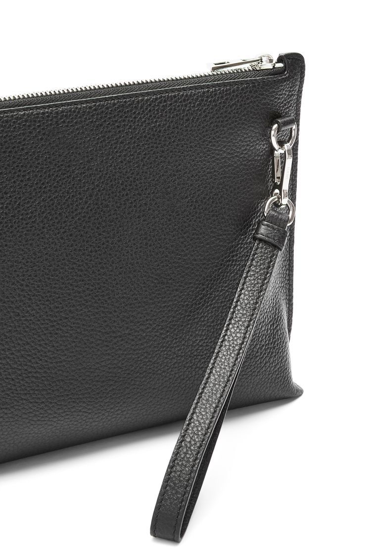 L Zip Pouch in soft grained calfskin