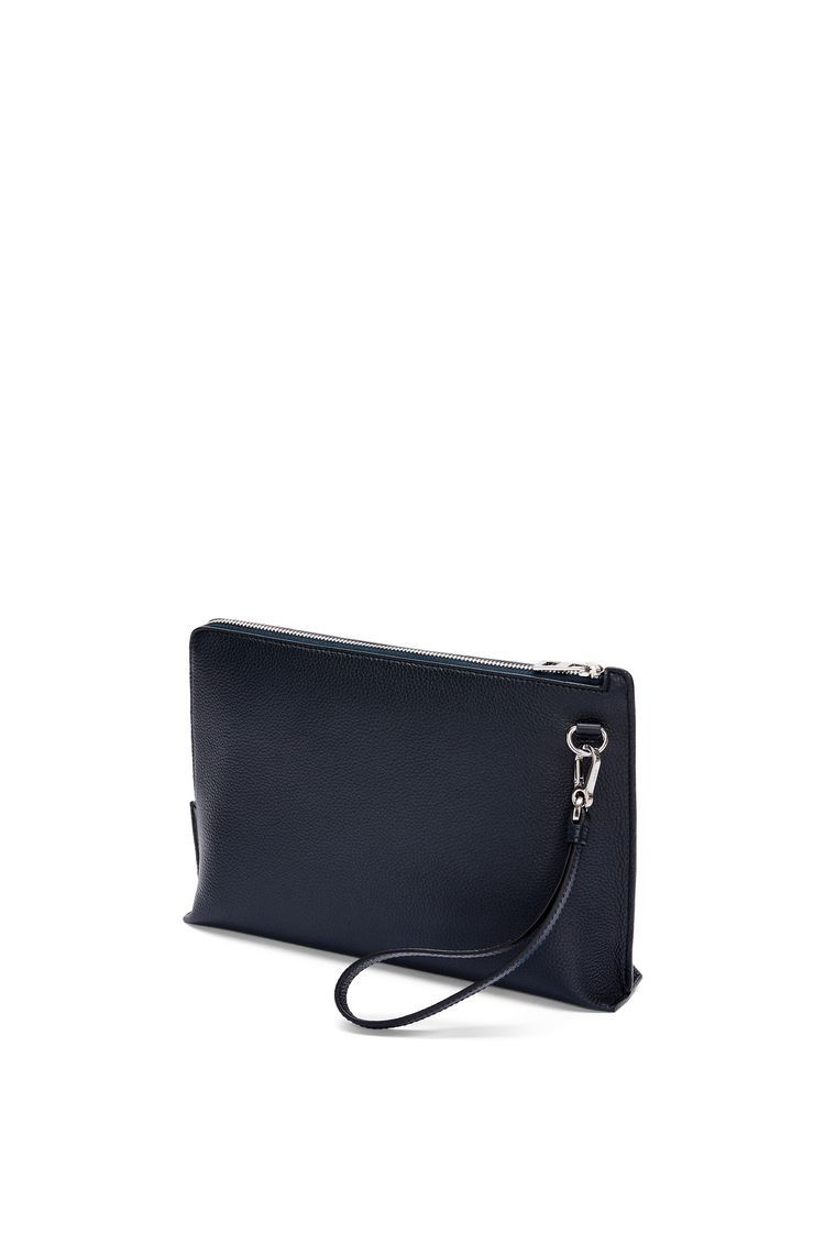 L Zip Pouch in soft grained calfskin
