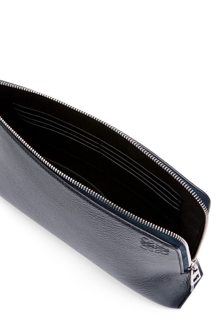 L Zip Pouch in soft grained calfskin