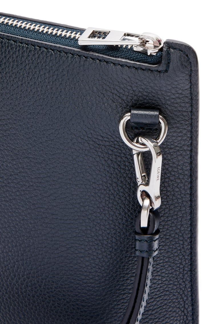 L Zip Pouch in soft grained calfskin