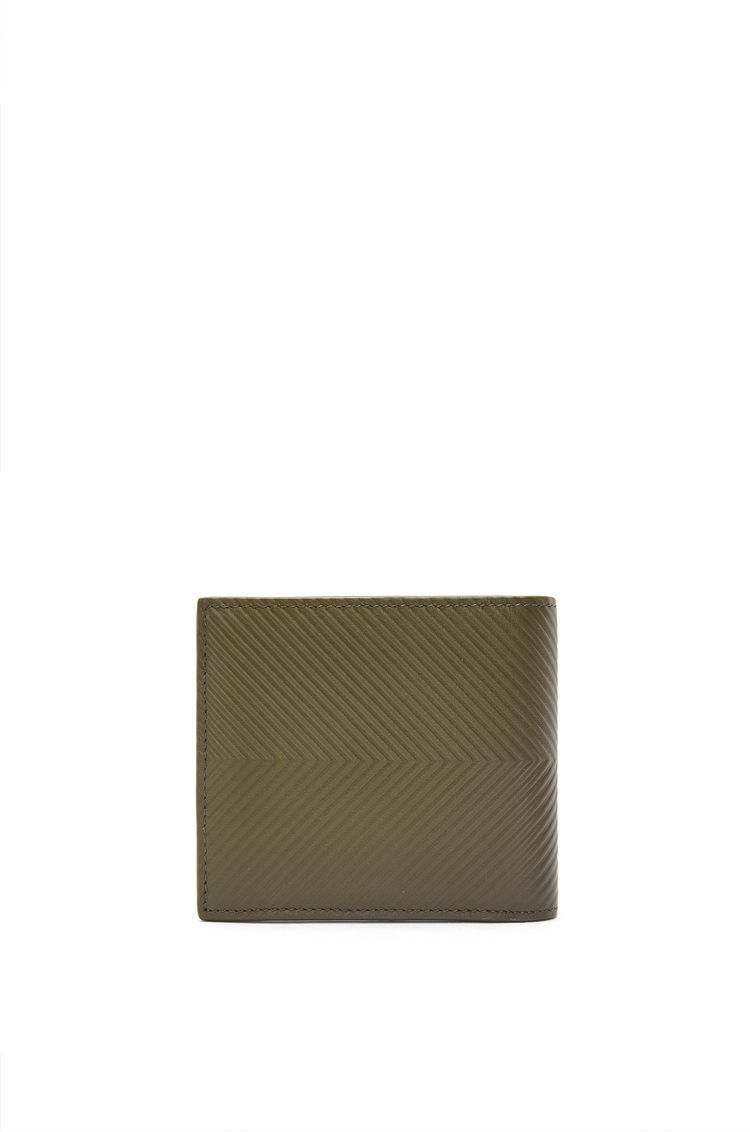 Bifold wallet in textured classic calfskin