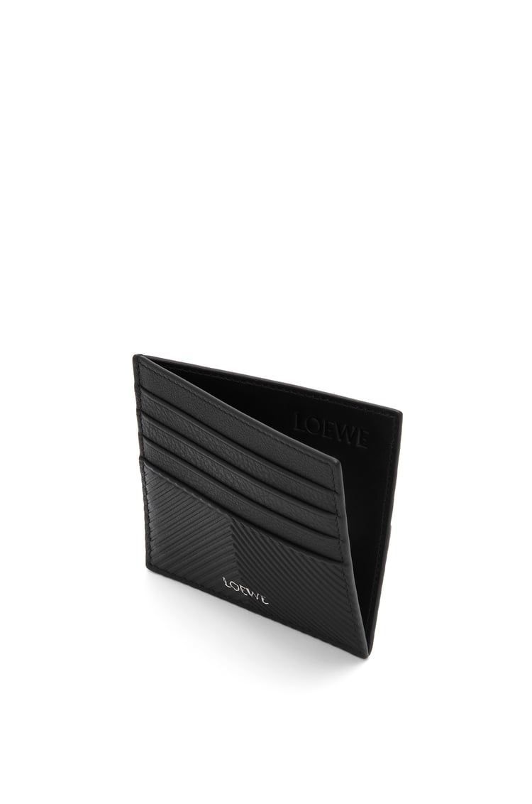 Open cardholder in textured classic calfskin
