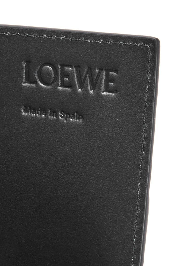 Open cardholder in textured classic calfskin