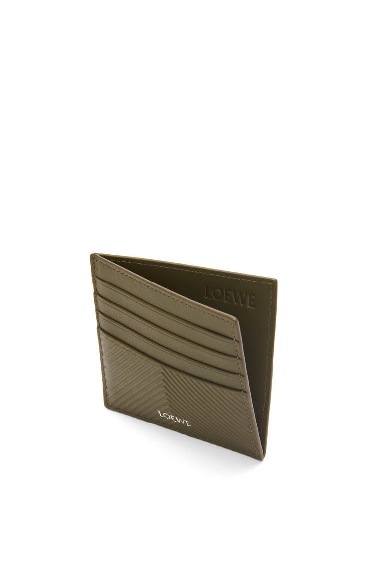 Open cardholder in textured classic calfskin