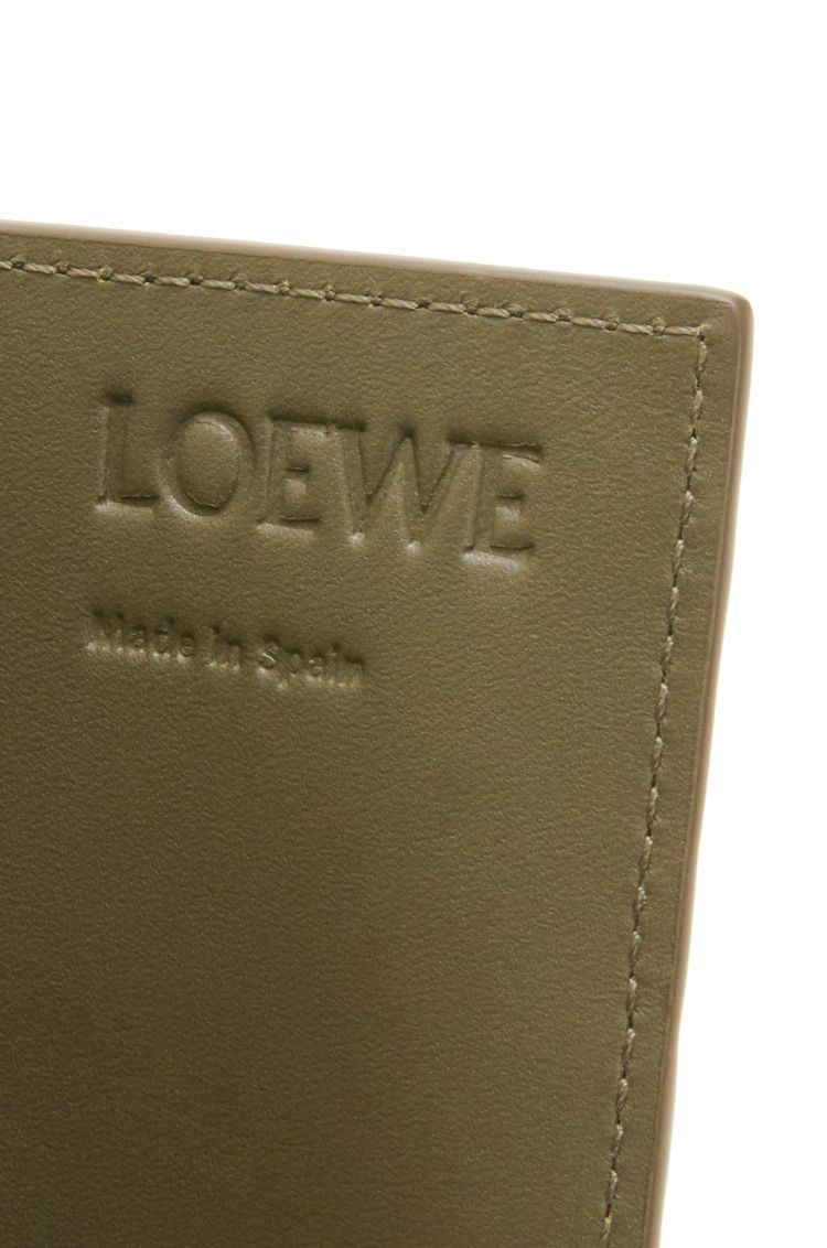 Open cardholder in textured classic calfskin