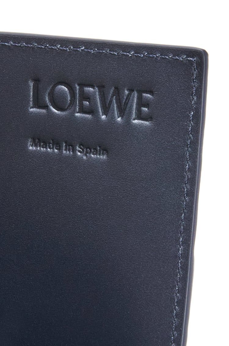 Open cardholder in textured classic calfskin