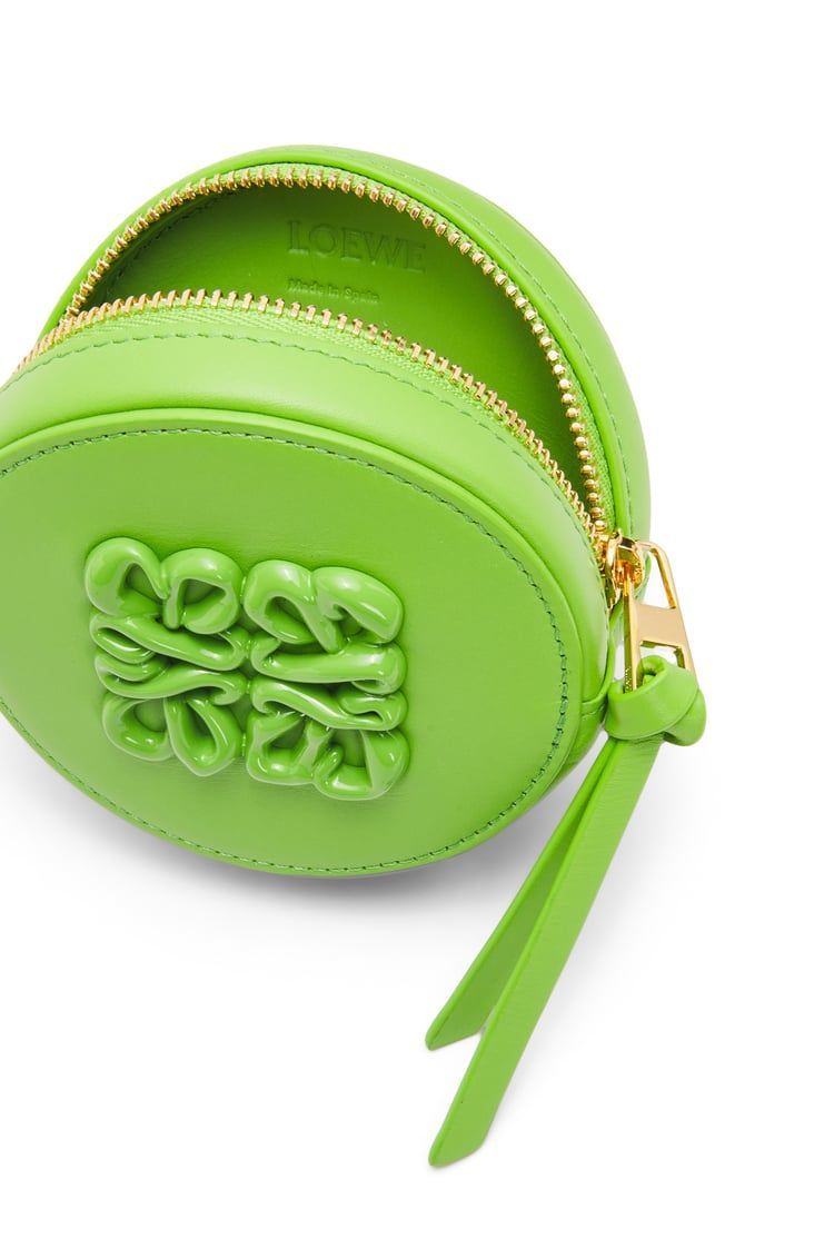 Inflated Anagram cookie charm in silk calfskin