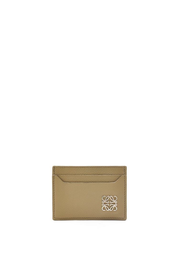 Anagram plain cardholder in pebble grain calfskin