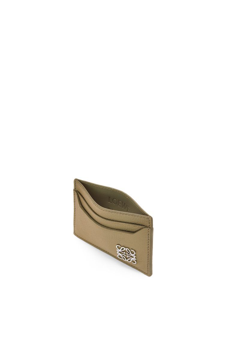 Anagram plain cardholder in pebble grain calfskin