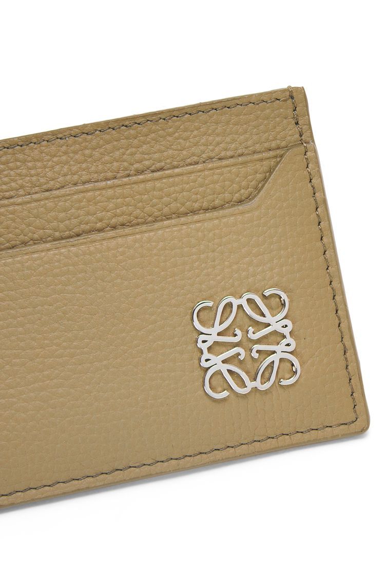 Anagram plain cardholder in pebble grain calfskin