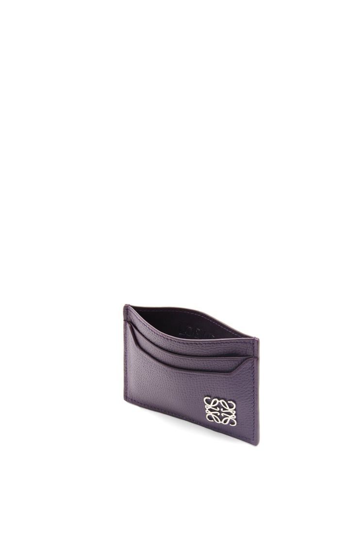 Anagram plain cardholder in pebble grain calfskin