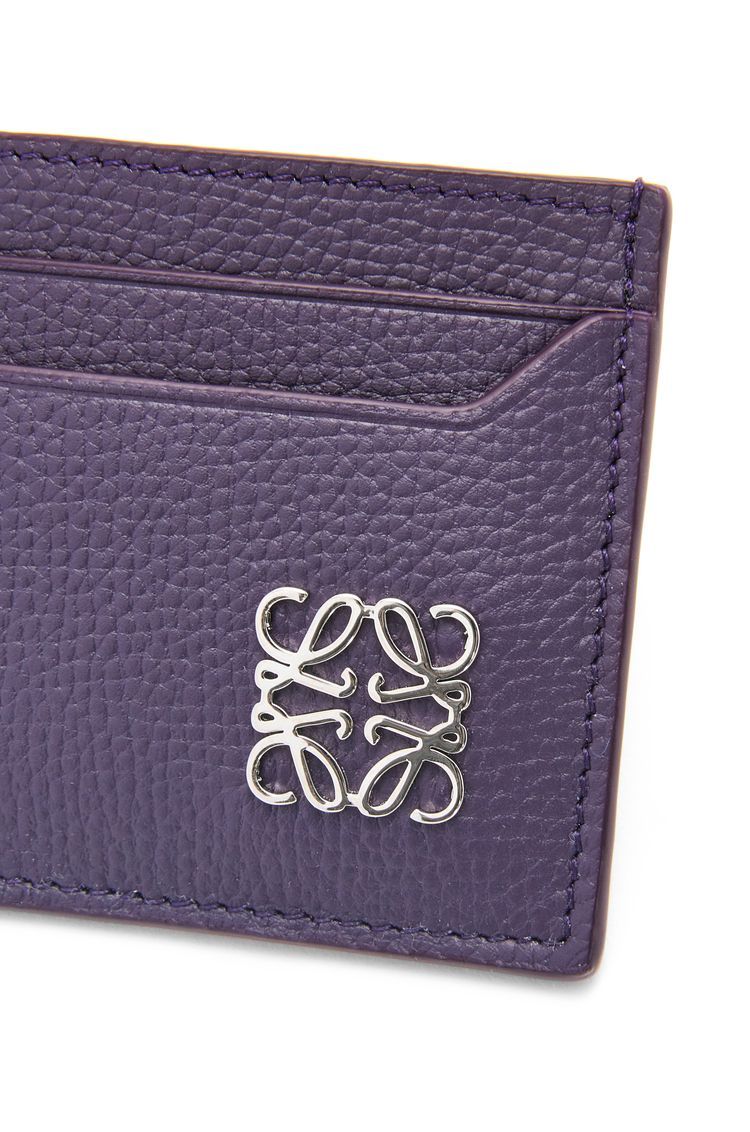Anagram plain cardholder in pebble grain calfskin