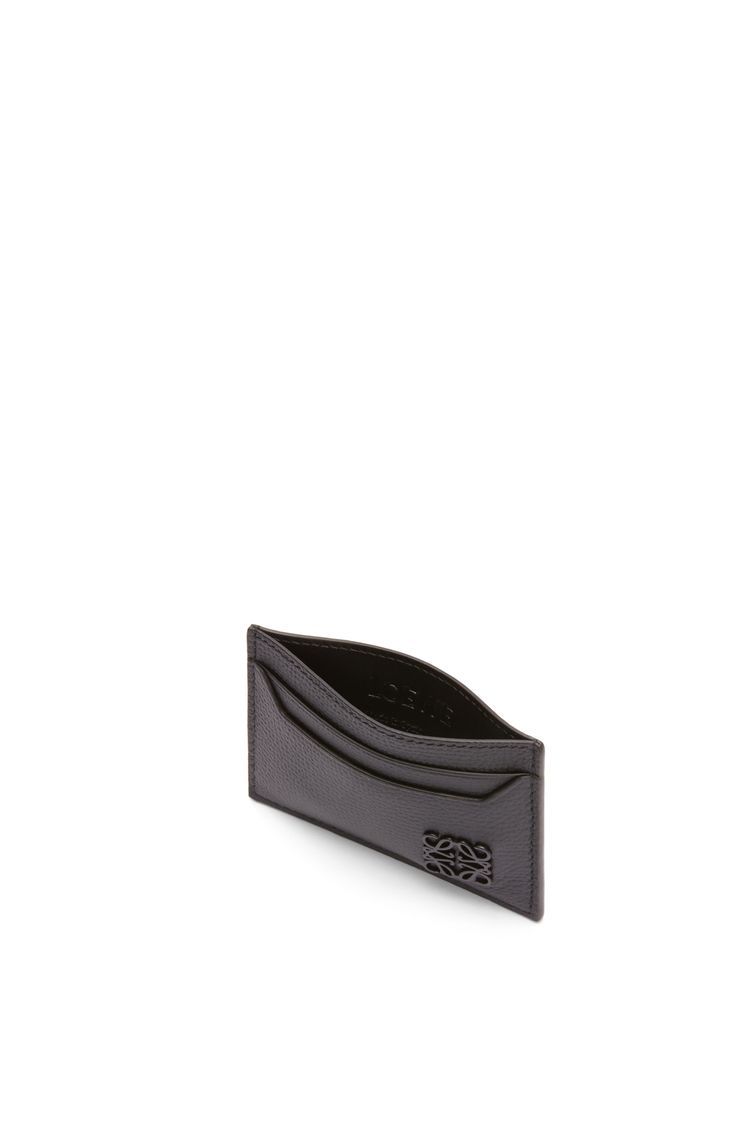 Anagram plain cardholder in pebble grain calfskin