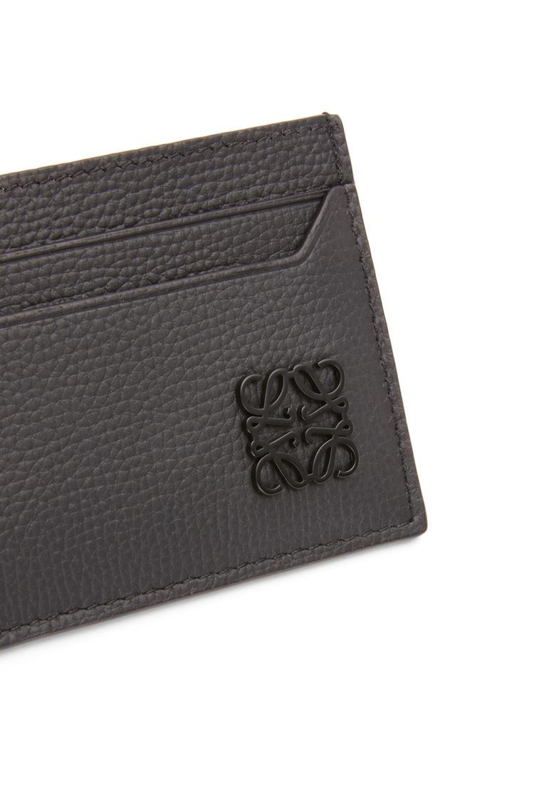 Anagram plain cardholder in pebble grain calfskin
