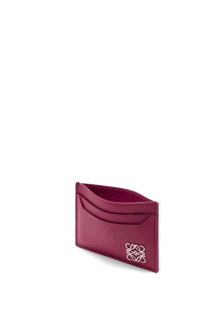Anagram plain cardholder in pebble grain calfskin
