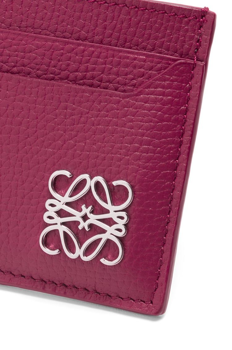 Anagram plain cardholder in pebble grain calfskin