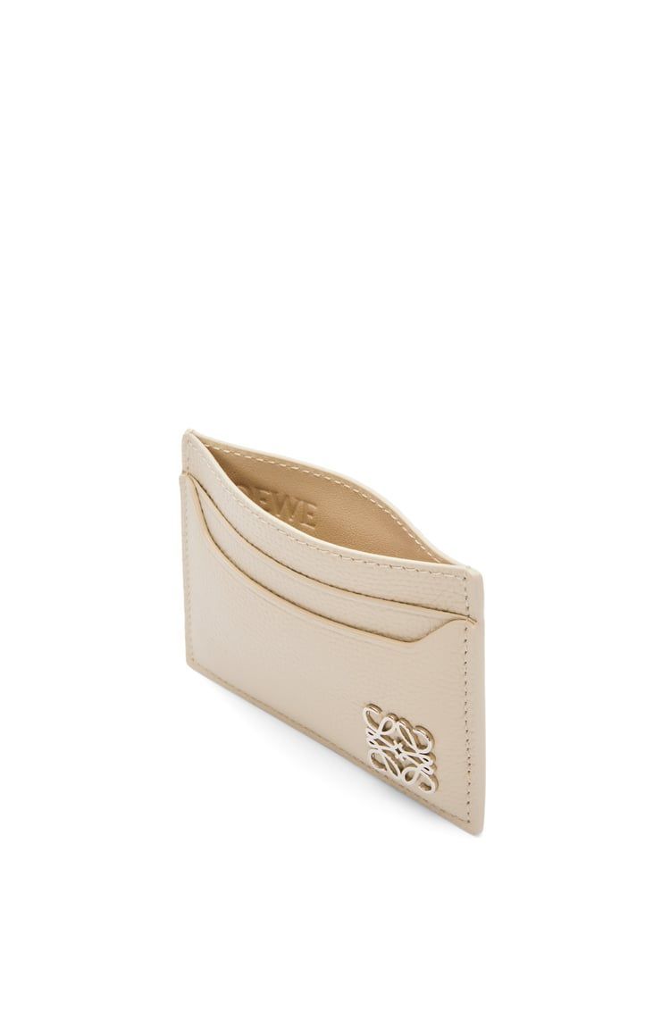 Anagram plain cardholder in pebble grain calfskin