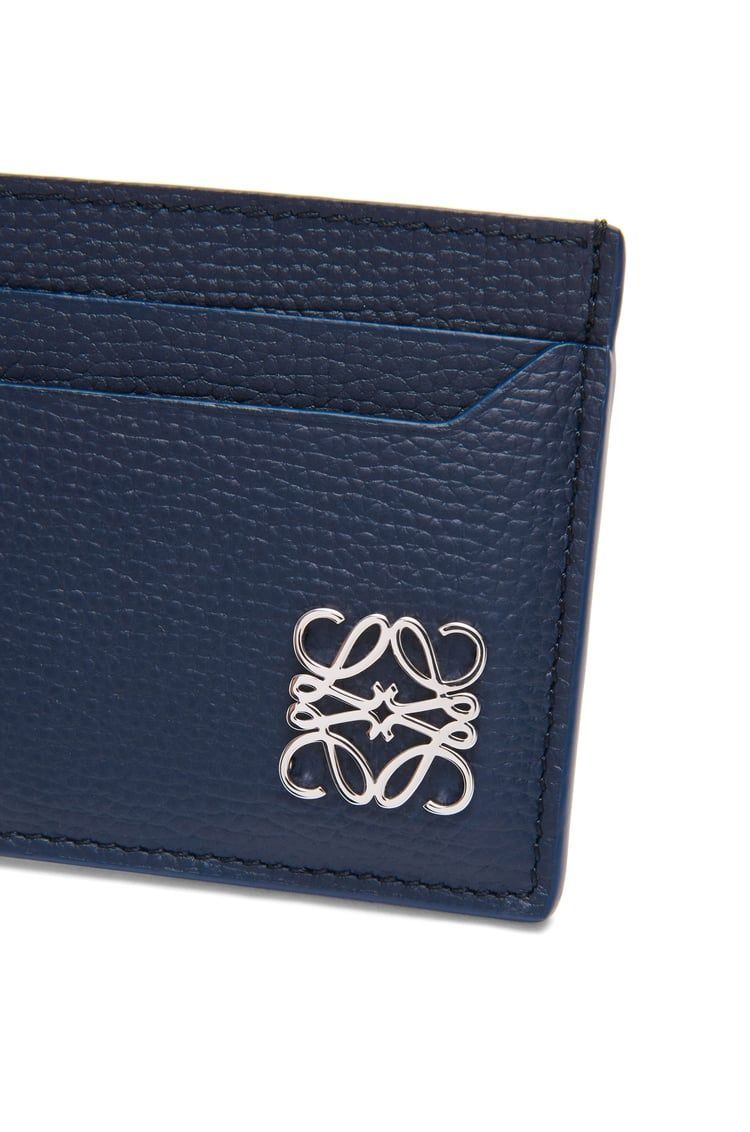 Anagram plain cardholder in pebble grain calfskin
