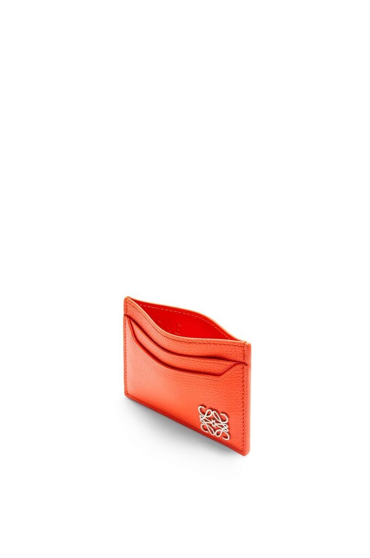Anagram plain cardholder in pebble grain calfskin