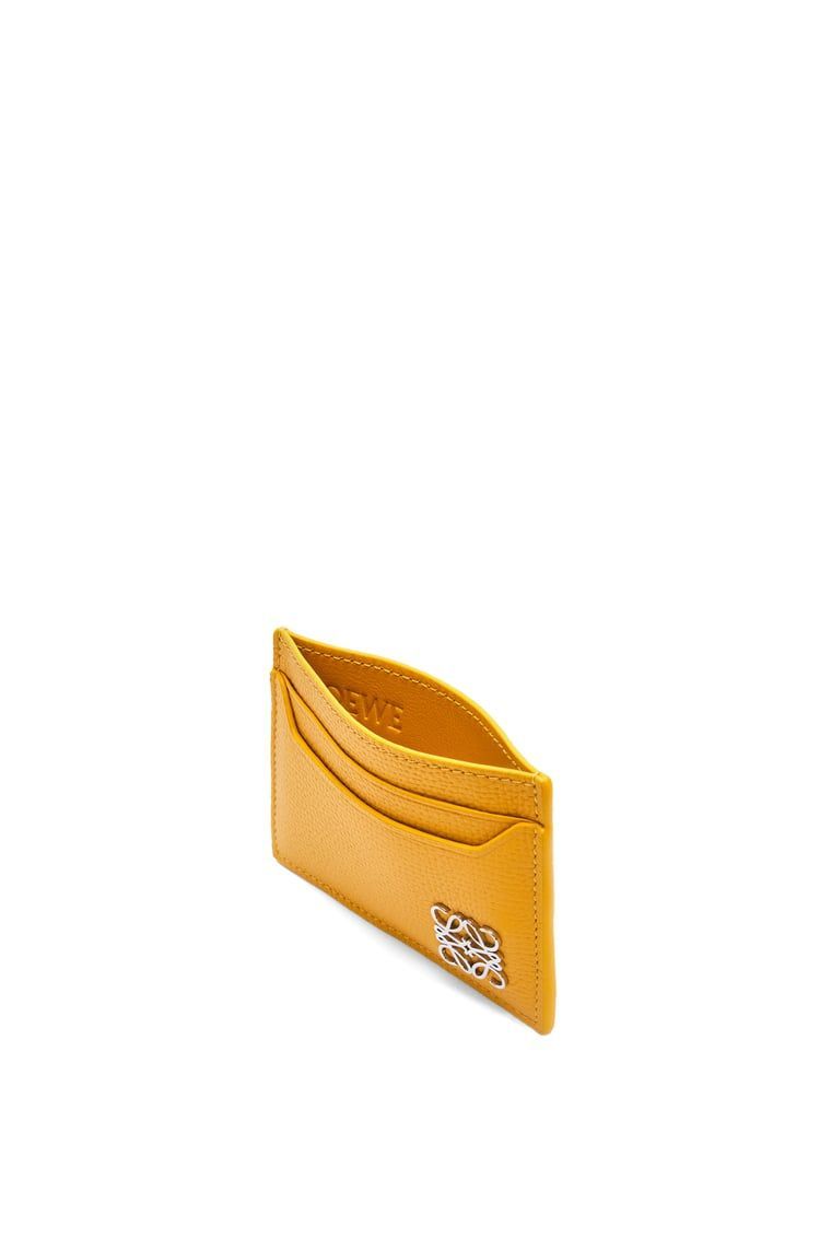 Anagram plain cardholder in pebble grain calfskin