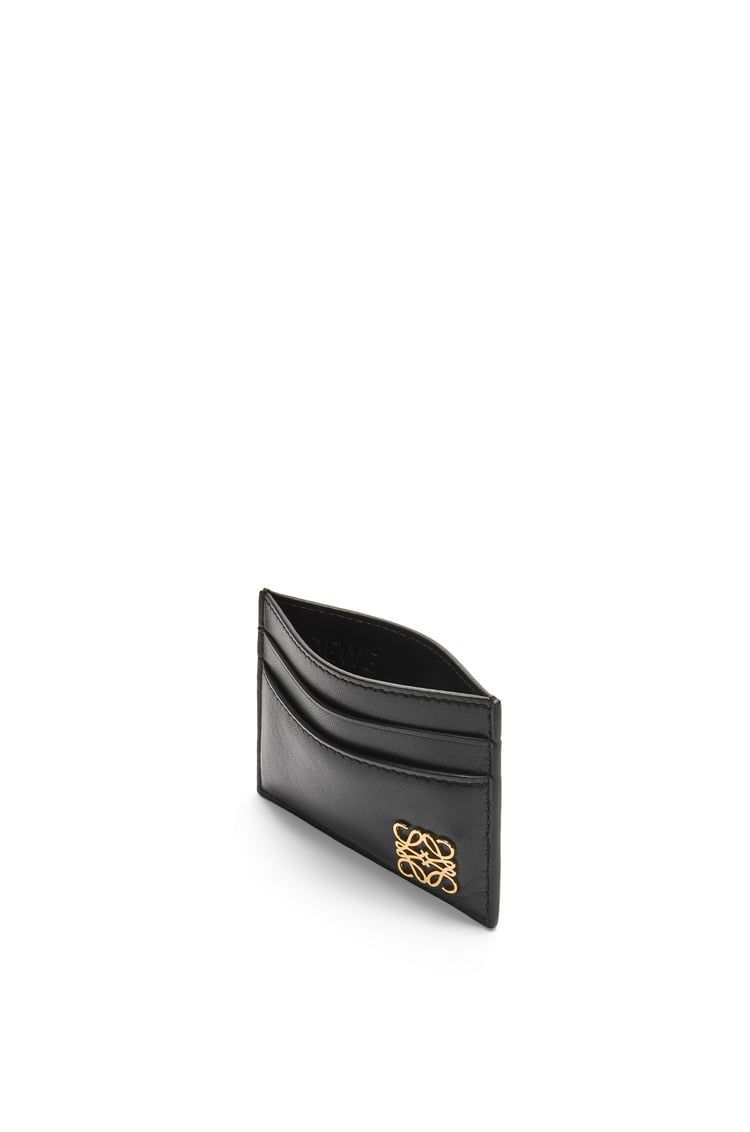 Puffer Anagram plain cardholder in shiny nappa calfskin