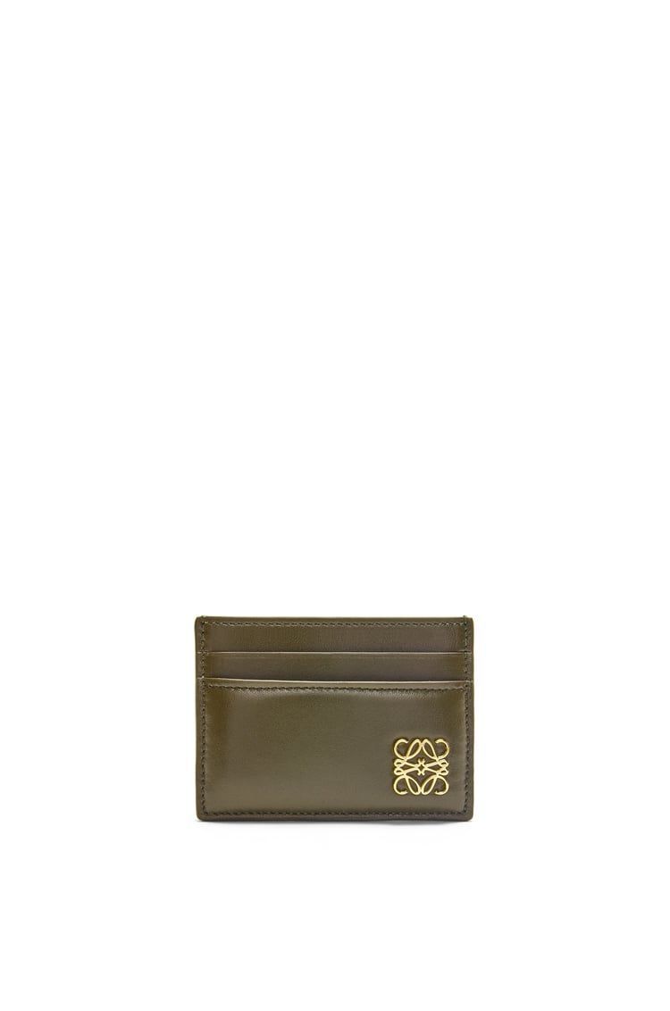 Puffer Anagram plain cardholder in shiny nappa calfskin