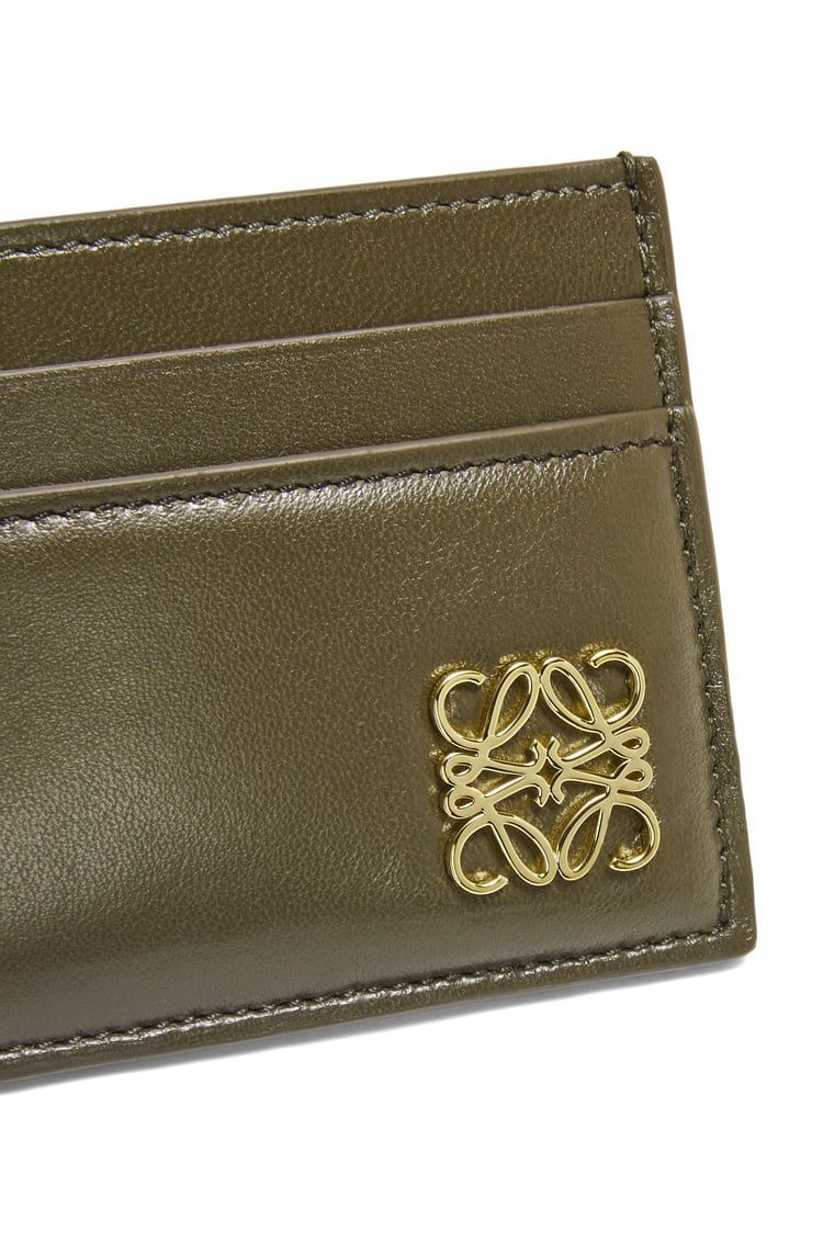 Puffer Anagram plain cardholder in shiny nappa calfskin